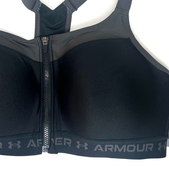 Under Armour NEW Women's Armour High Crossback Zip Sports Bra Sz 42D - Picture 3 of 7